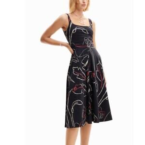 Desigual Tropical Strappy Knit Dress XS, Tank Dress